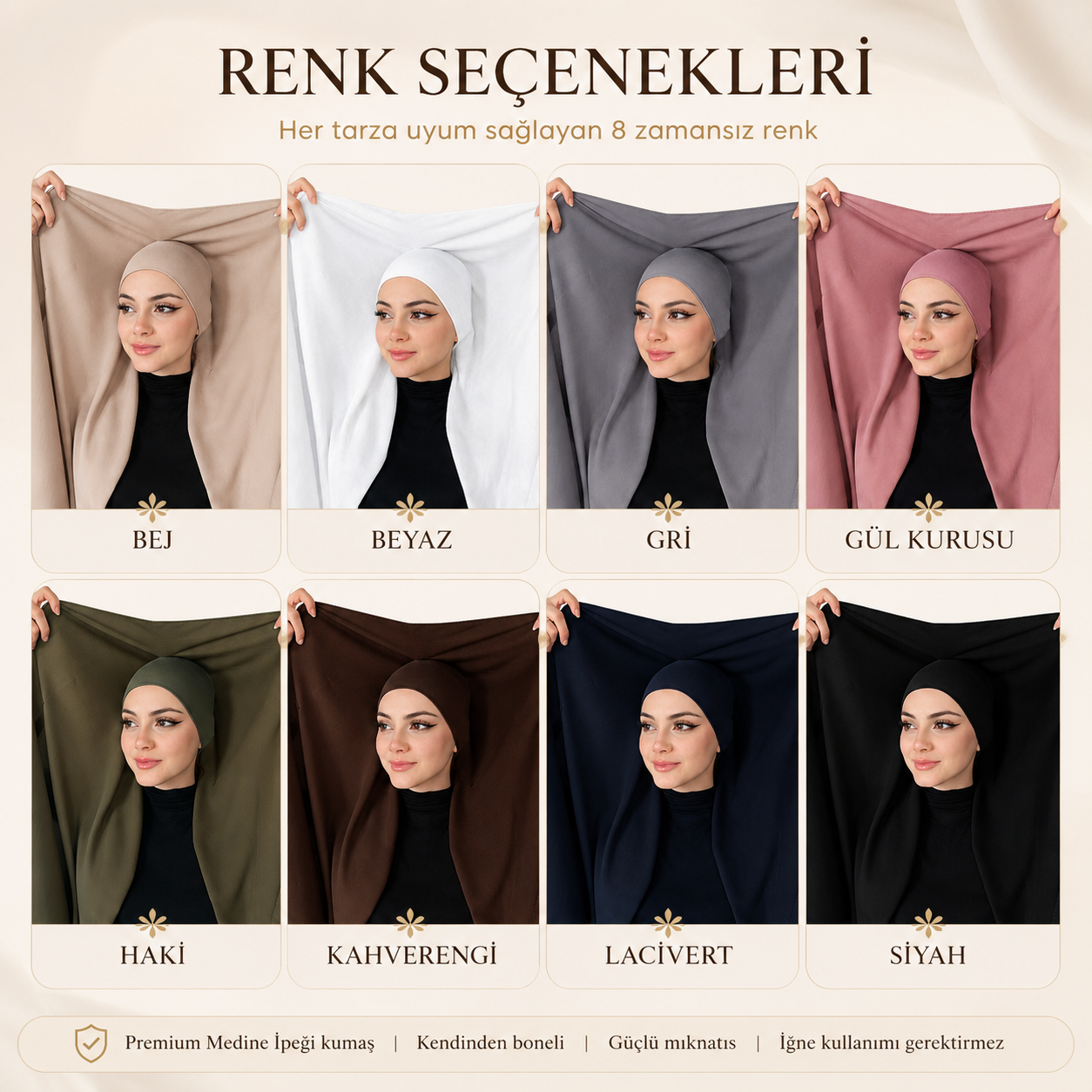 Mıknatıslı ve Boneli Pratik Şal