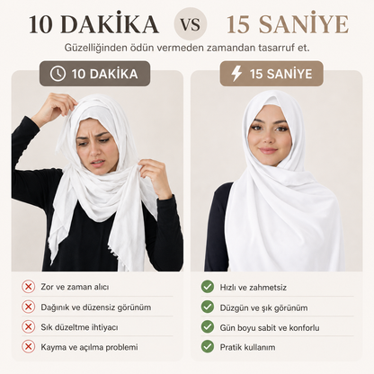 Mıknatıslı ve Boneli Pratik Şal